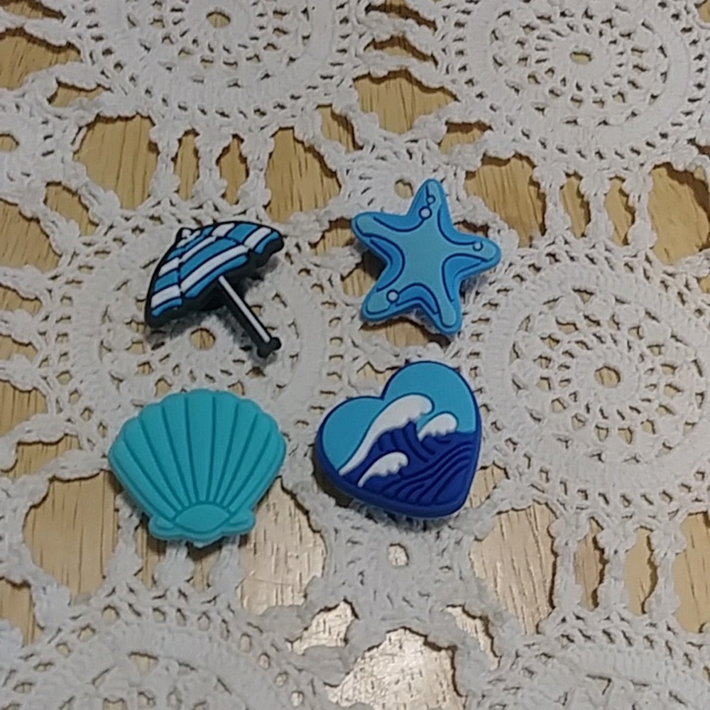 Beach Theme Jibbitz - shoe charms for CROCS or similar shoe